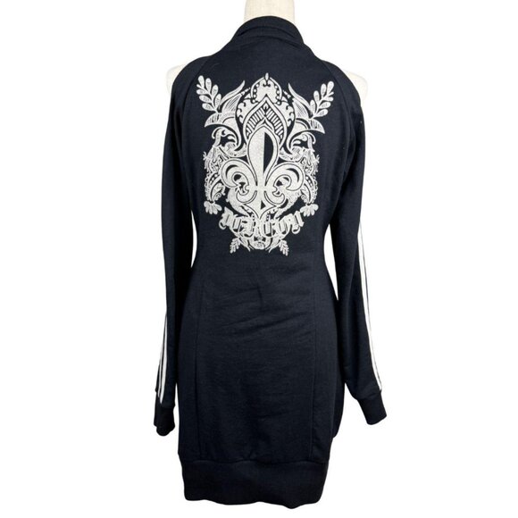 Dereon by Beyoncé Black Zip-Up Hoodie Dress Women’s L - Picture 4 of 7